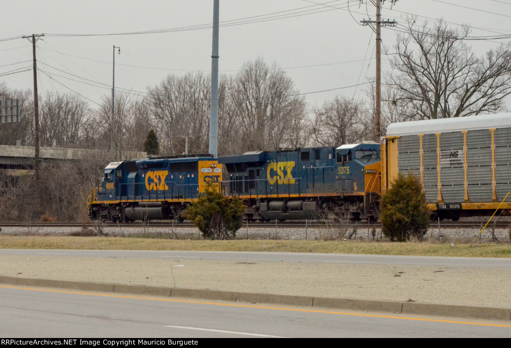 CSX SD40-2 and ES40DC leading a train